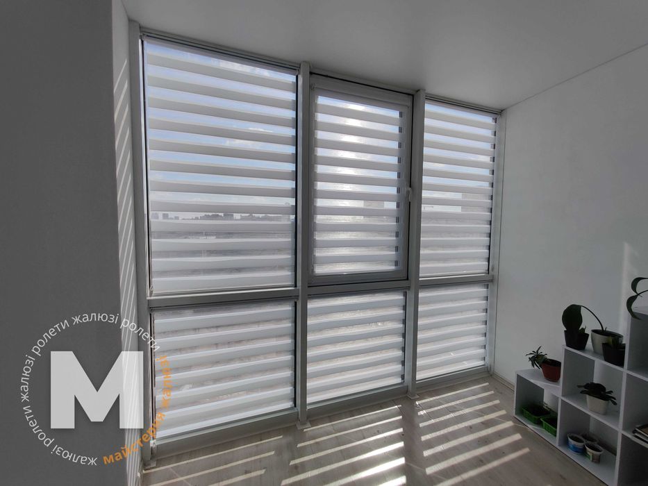 Рулонные шторы. Тканевые ролеты. Жалюзи день ночь — замер и установка