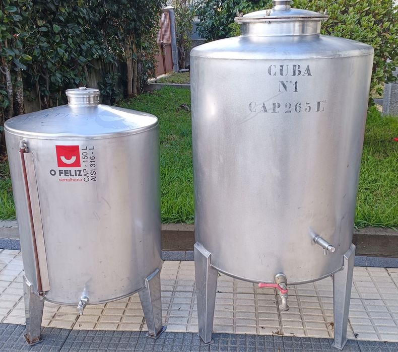 Cubas Inox 1000L, 265L, 150L