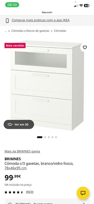 Comoda branca do IKEA