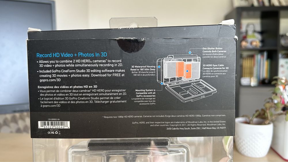 GoPro 3D Hero System - capa protetora (nova)