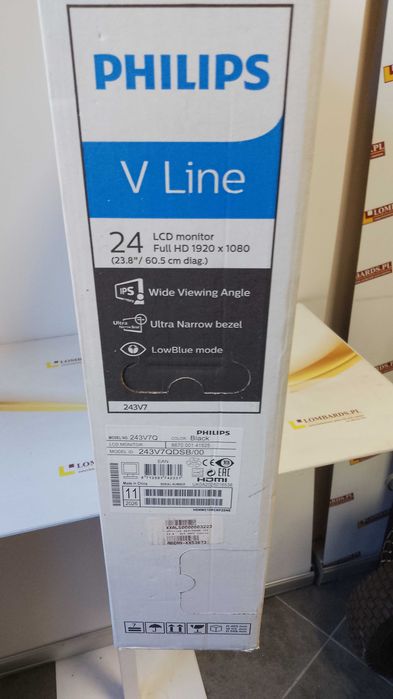 Monitor LED Philips 243V7QDSB/00 23,8 FHD IPS PLS