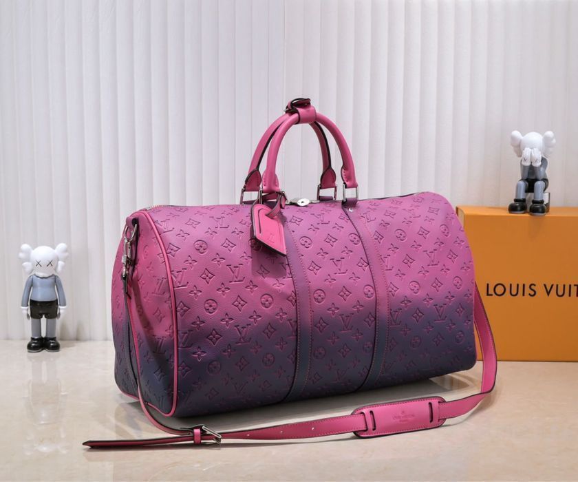 Louis Vuitton Keepall сумка розовая спортивная женская унисекс