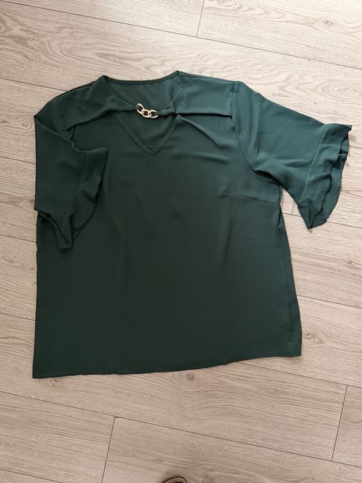 Ciemnozielona Elegancka bluzka