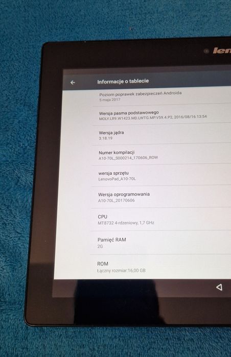 Tablet Lenovo 10 cal