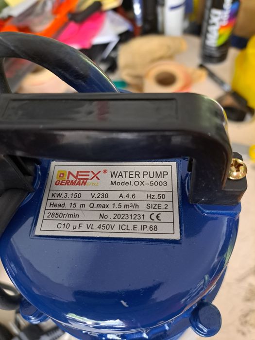 Pompa żeliwna do brudnej i czystej wody na 1 cal lub 3/4