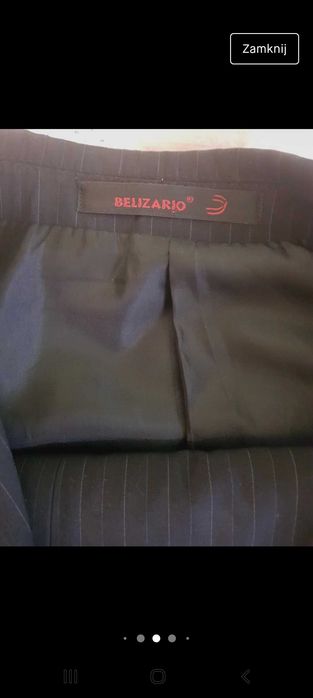 Garnirur w prązki trzy częściowy
