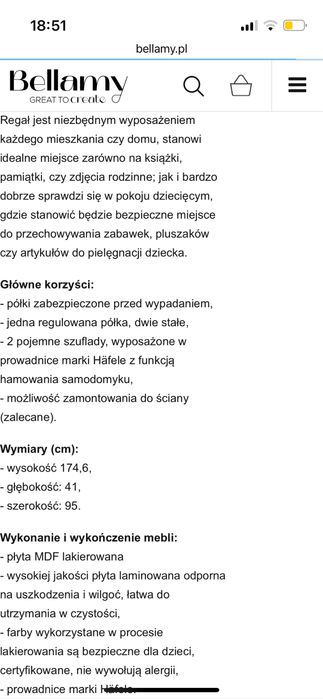 Regał biały Bellamy