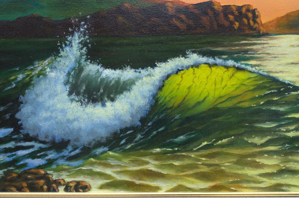 картина олією на полотні "Морська хвиля"