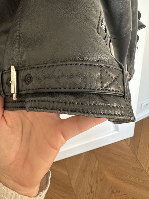 Skorzana kurtka Massimo Dutti