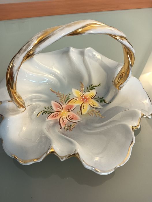 Cesto / fruteira cerâmica / louça Muito antiga Alcobaça - Vintage*