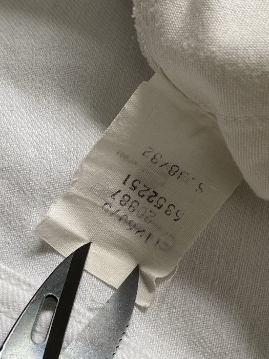 70s BIG E Levis Białe Jeansy Spodnie Levis z lat 70