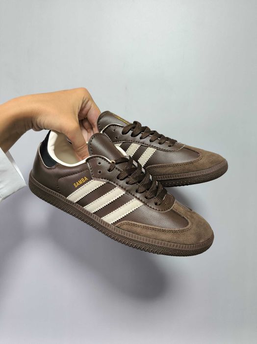 Жіночі кросівки Adidas Samba коричневі | женские кроссовки Adidas