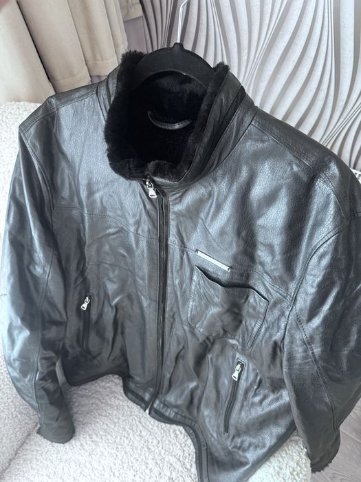 Чоловіча дублянка шкіряна