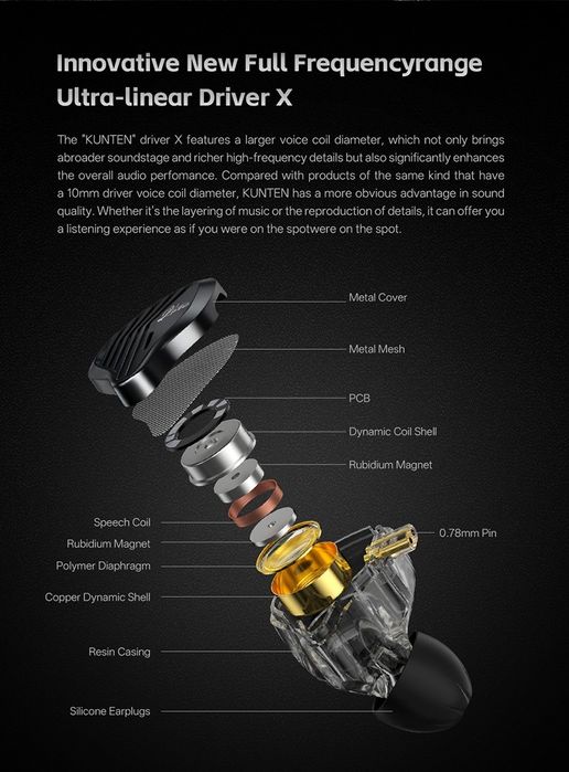 KZ GK Kunten Słuchawki IEM