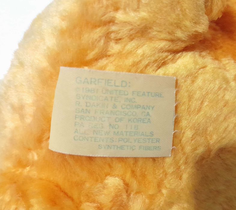 Boneco de peluche antigo Garfield Original