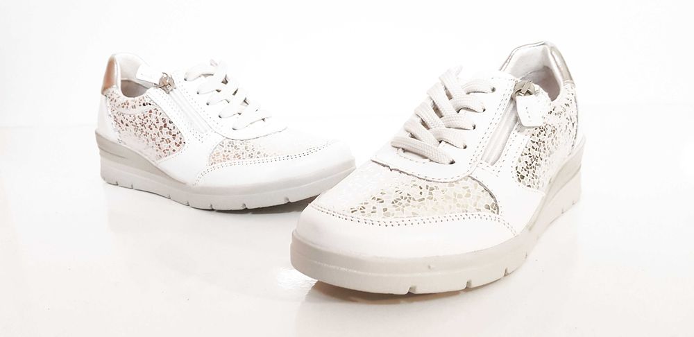 Półbuty damskie Comfortabel skóra białe sport komfort r 37,38,39,40,41