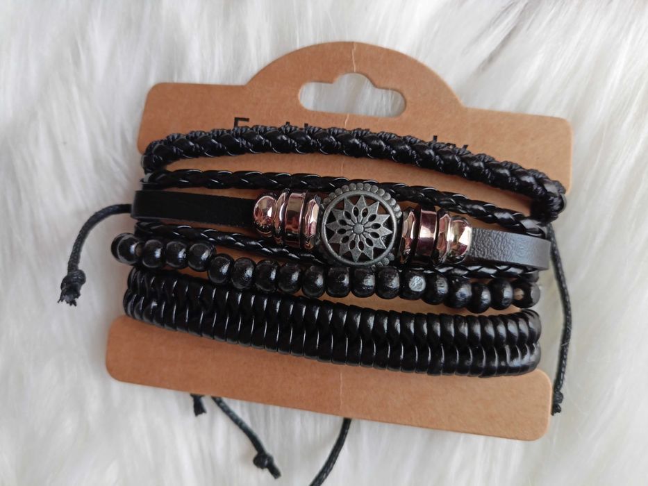Zestaw bransolet męskich 4szt, nowy .