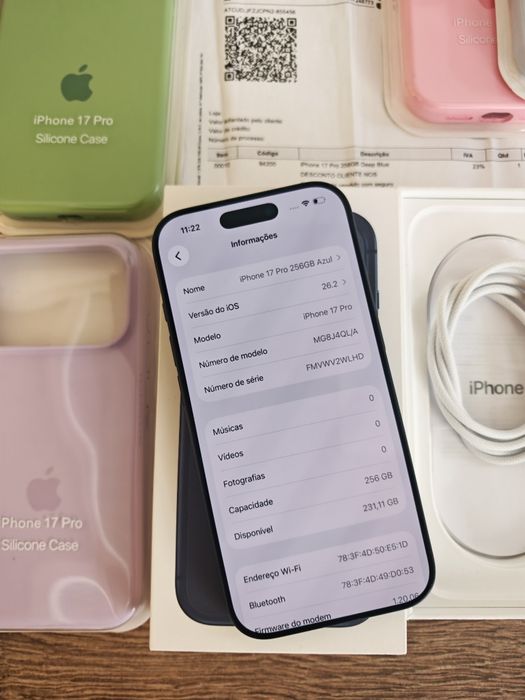 iPhone 17 Pro 6.3"256GB Azul/Silver Seminovo C/Garantia Aceito Retomas