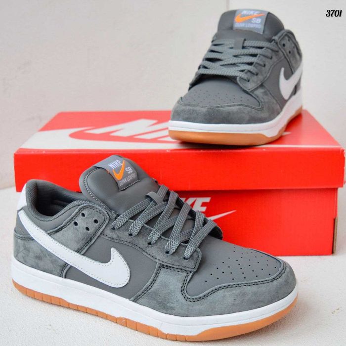 АКЦІЯ! Кросівки Nike SB Dunk Low Pro Gray White сірі з білим 41 - 46