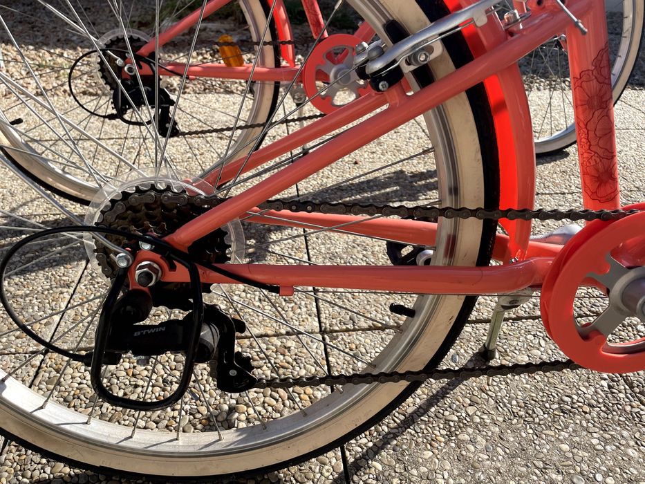 Bicicleta de trekking crianças Riverside 500 24 Polegadas 9-12 anos coral - Btwin
