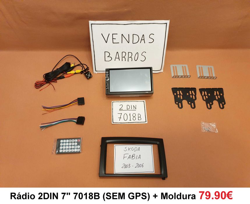 (NOVO) Rádio 2DIN • SKODA Fabia (2001 até 2020) • Android GPS [4+64GB]