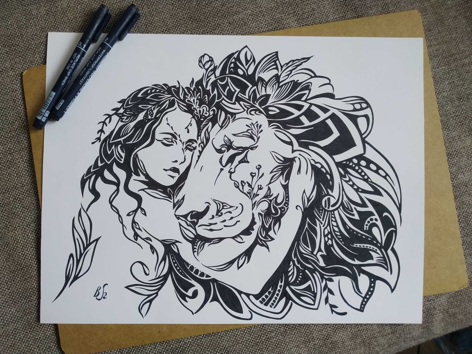 Rysunek: przyjaźń 2 - cienkopis - (295x385mm) 250 g/m2