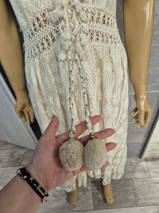 Przepiękna sukienka boho z warkoczami rozmiar 1XL