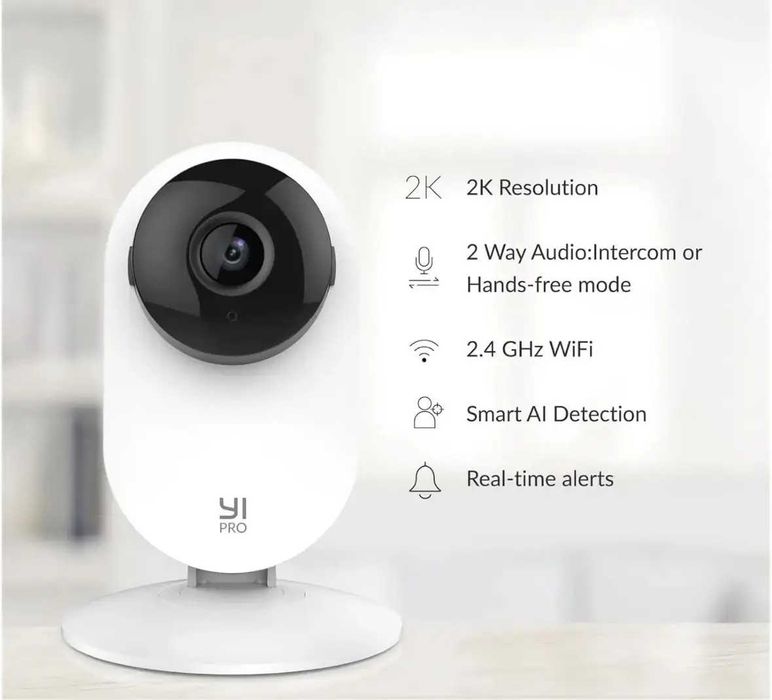 Набір з 3штут IP-камера YI Home 2K PRO White (Міжнародна версія)