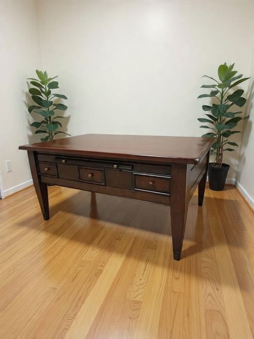 Stolik kawowy, ława dębowa 100x100 cm