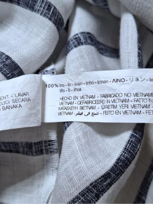 Льняная рубашка в полоску ZARA