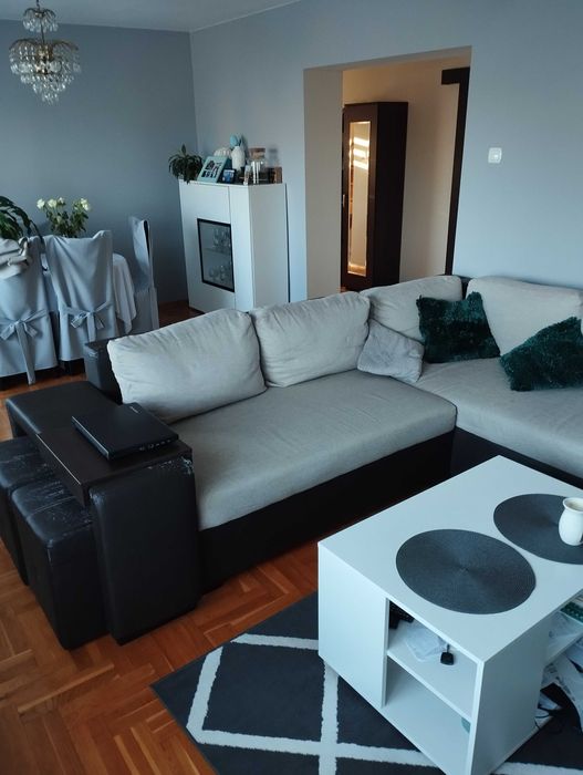 Narożnik z funkcją spania plus fotel