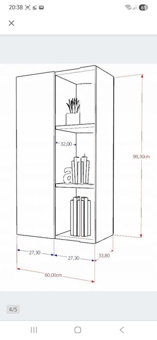 Witryna Szafka Komoda Dąb Craft Metalowe Nogi Loft