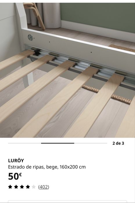 2 Estrados de madeira IKEA cama casal.Preco unitario