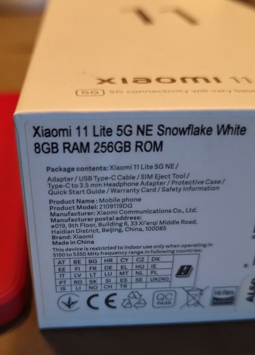Xiaomi 11 Lite 5G NE 8/256 GB Snowflake White