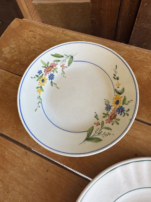 Conjunto de 3 peças de louça antiga
