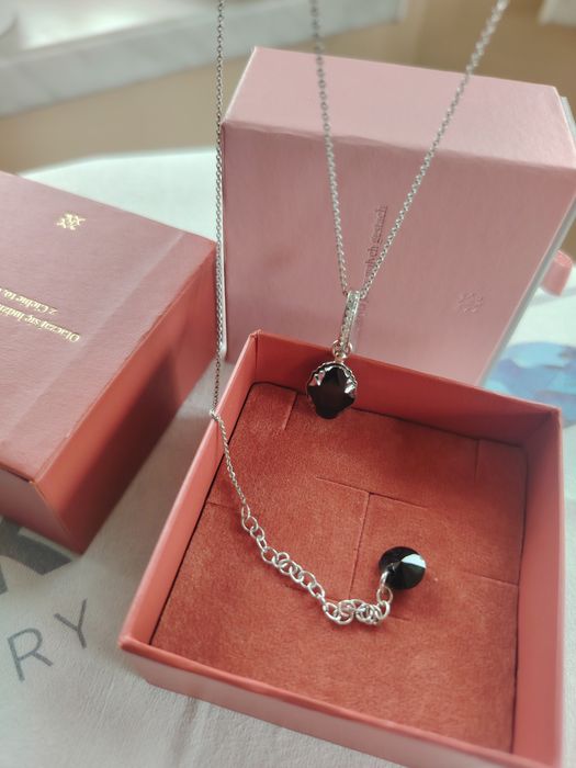 naszyjnik retro Delia Spark Silver Graphite Light Chrome