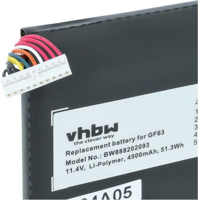 Bateria vhbw do MSI GF63 8RC (4500mAh 11.4V Li-Pol)