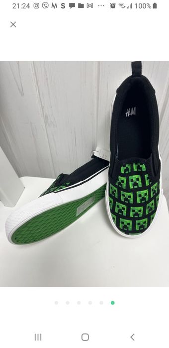 H&M сліпони мокасини minecraft р. 34