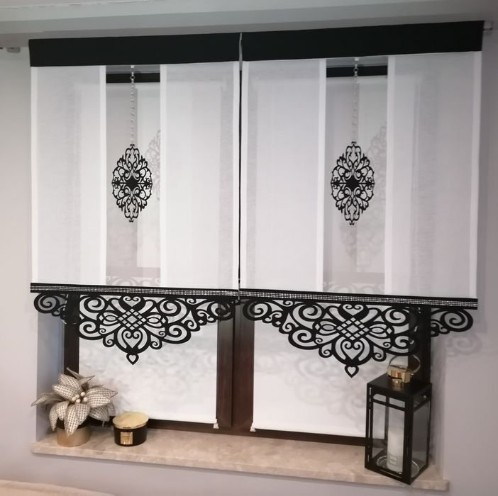 Firany, ażury, rolety, nowoczesne - panel line glamour lux