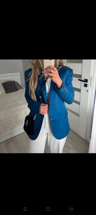 Niebieska marynarka oversize S