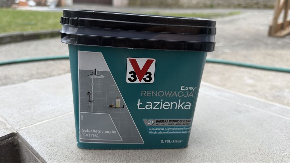 V33 Easy Renowacja farba do łazienki SZLACHETNY POPIEL 0,75 L