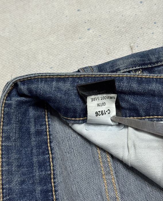 AMIRI MX1 Jeans Blue Denim джинси Амірі сині з шкіряними вставками