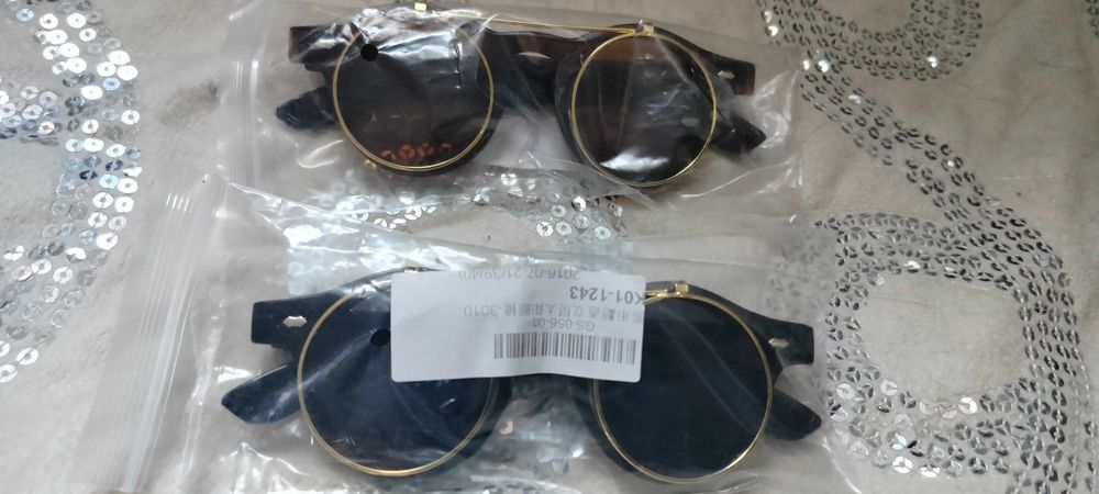 Okulary przeciwsłoneczne lenonki z podnoszonymi szkłami Vintage