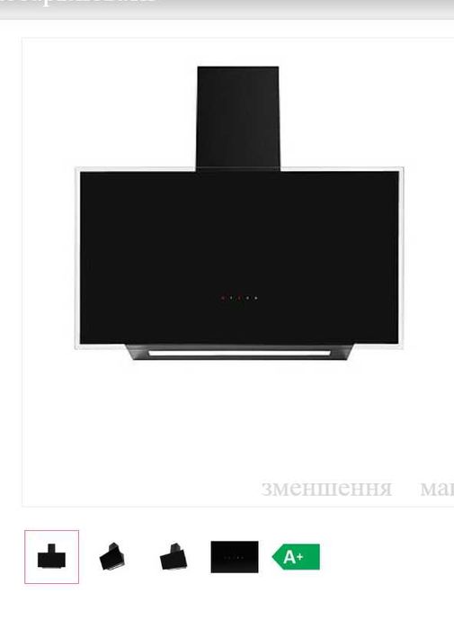 Витяжка Amica KHF 665 610 S настінна Чорна 712 м³/год A+ (KHF665610S)