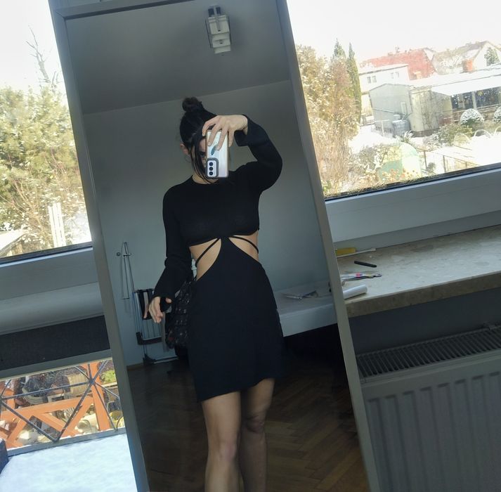 Dzianinowa sukienka na lato na plażę bikini M h&m