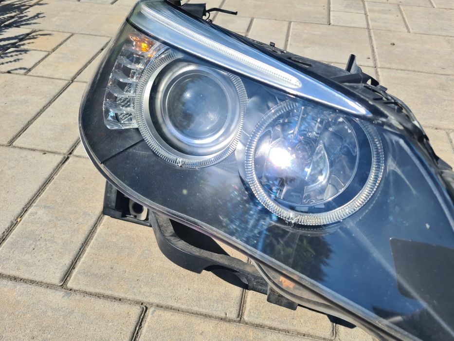 Przednia prawa lampa H7 BMW 5 E60 sedan E61 kombi po liftingu 2007-2012r