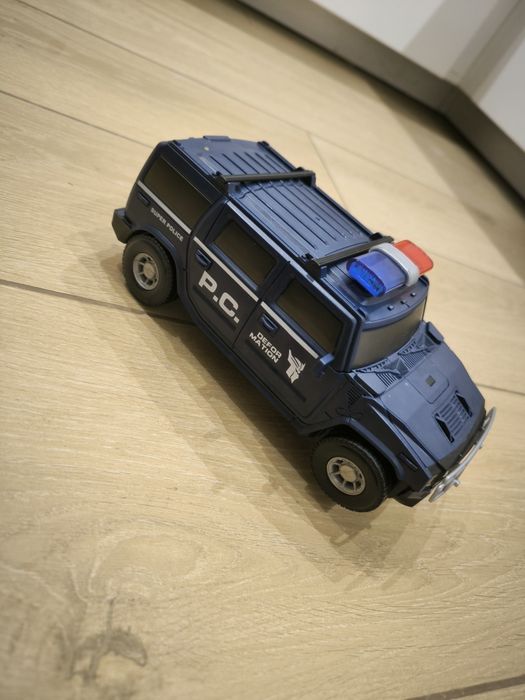 Prezent święta NOWY. Mikołaj Interaktywny pojazd policyjny policja dla dzieci Transformers świeci