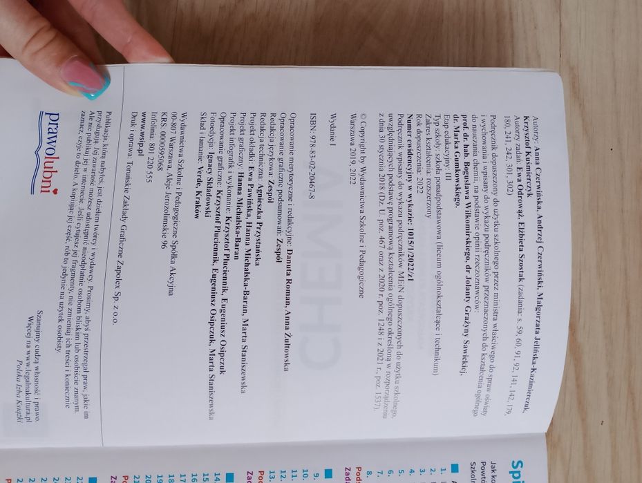 Chemia 1 nowe wydanie zakres rozszerzony