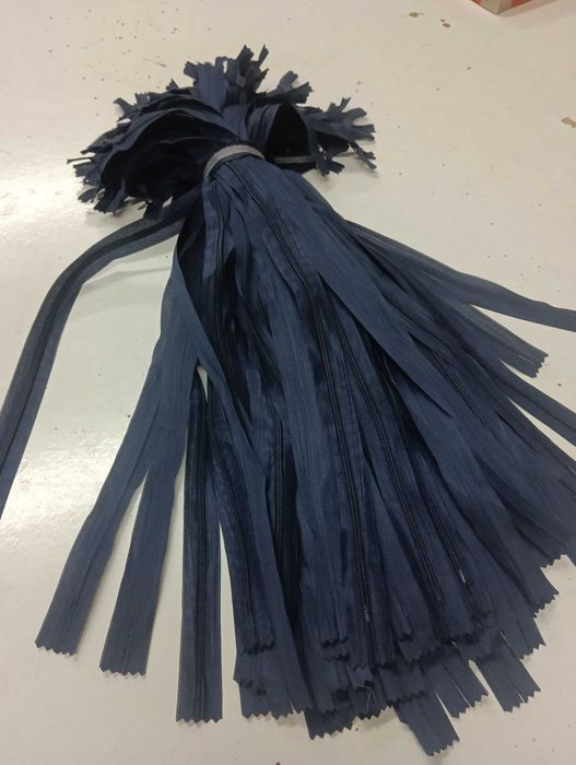 Fechos invisíveis para confecção todos azul marinho de .50 cm