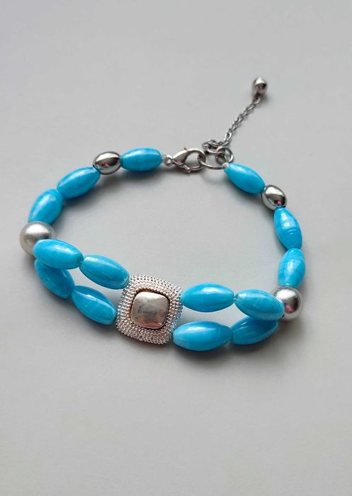 Комплект: Винтажный браслет и серьги,  стекло Murano, Венеция